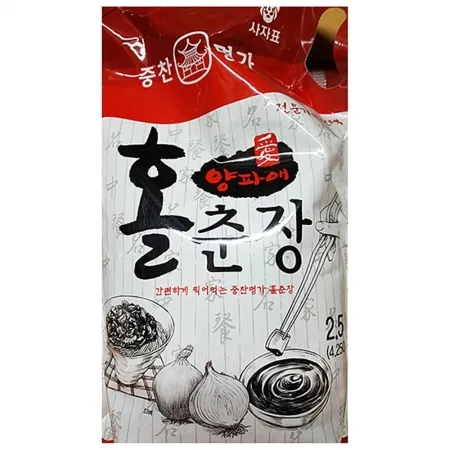 양파 홀춘장(중찬 2.5k)X4 업소용 춘장 대용량 중식재료 짜장재료 양파춘장 짜장 소스 중식당 식자재