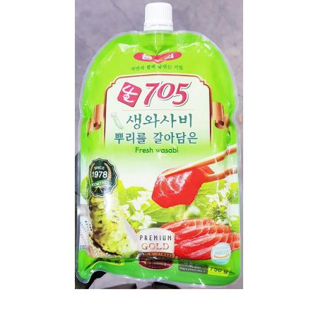 생와사비705(움트리 냉동 750g) 1개 식자재 업소용 대용량 움트리 특 대용량 오케이 업소용 와사비 미담채 이미지