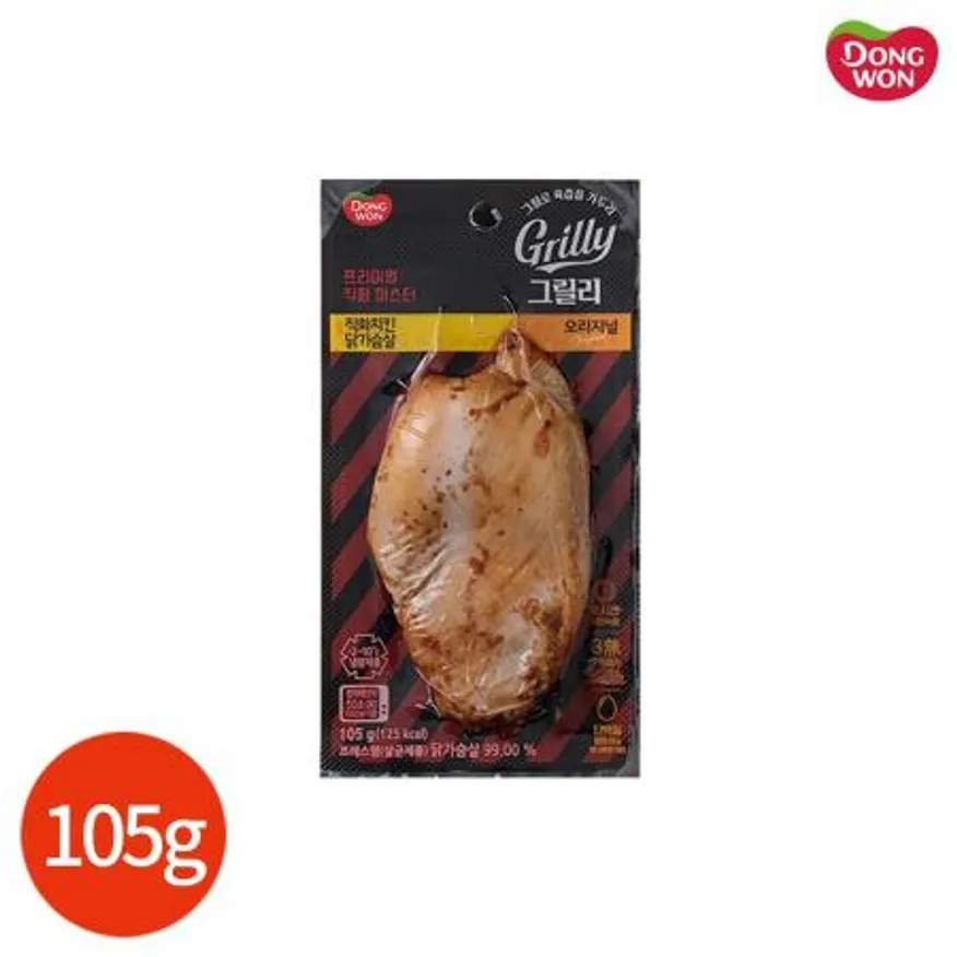 CL 동원 그릴리 직화 치킨 닭가슴살 오리지널 105g x 4개 이미지