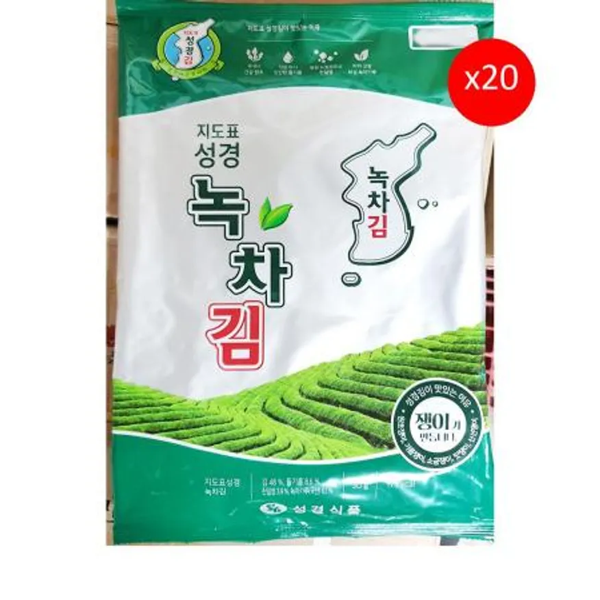 조미 녹차전장김(성경 30g)X20 조미김 김 녹차김 전장김 구운김 반찬 식자재마트 업소용 대용량 이미지