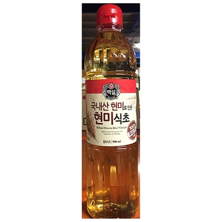 현미식초(백설 0.9L) 1개 식자재 업소용 대용량 오뚜기 대상 순희엄마 안현필 천연발효 한삶 천연식품 자연발효한 양조 이미지