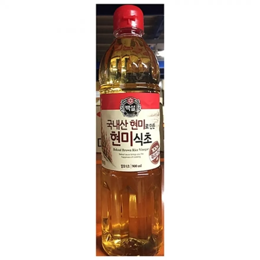 현미식초(백설 0.9L) 백설현미식초 식초 조미료 요리용식초 양조식초 가정용 업소용 식자재 이미지