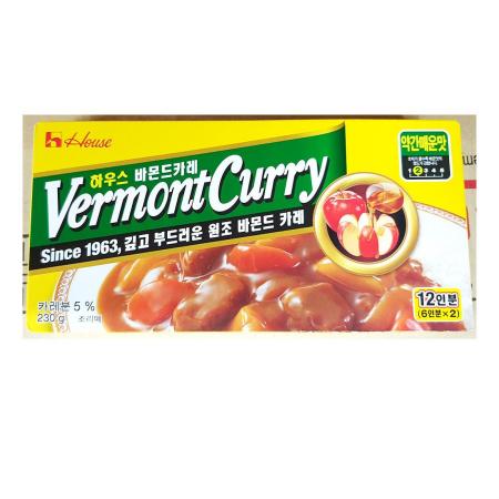 바몬드카레(고형 중간맛 하우스 230g) 카레 하우스카레 고형카레 중간맛카레 업소용 대용량 카레전문점 급식재료 식당카레