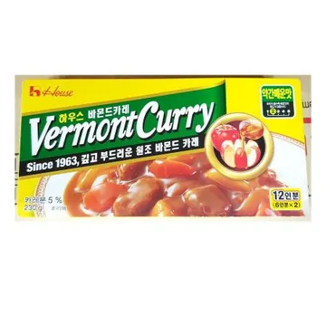 바몬드카레(고형 중간맛 하우스 230g) 1개 식자재 업소용 대용량 중간매운맛 카레 일본 에스비 하찌 와이아이몰 일본식 개묶음 하치