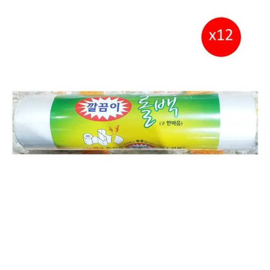 롤백(깔끔이 37 x50cm 310매) X12 업소용 주방용품 위생용품 대용량 위생롤백 식품포장 비닐봉투 식당용품 식자재 이미지