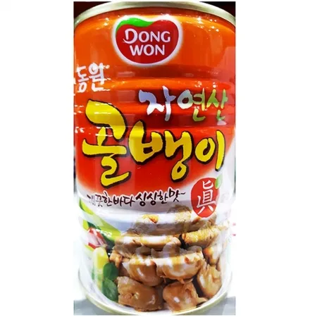 자연산 골뱅이캔(동원 400g) 골뱅이 자연산골뱅이 골뱅이통조림 캔골뱅이 골뱅이무침 술안주 캠핑요리 가정용 통조림