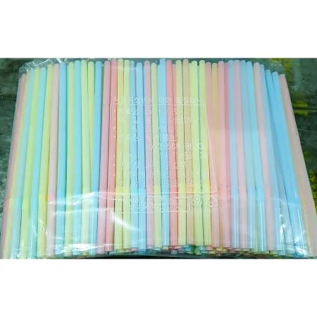 스트로우(쉐이크파스텔 혼합 7mm x21cm) 카페용 식당용 테이크아웃 음료용품 대량구매 플라스틱빨대 일회용빨대 스무디빨대 빨대 쉐이크빨대 이미지