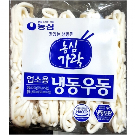 농심 가락 냉동우동면(250gx5) 1개 식자재 업소용 대용량 농심 업소용 사누끼 냉동 우동 개 이미지