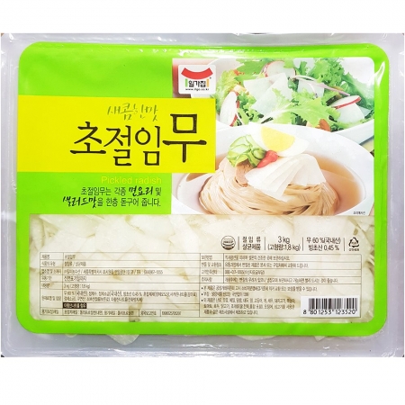 일가 초절임무 3K 1개 식자재 업소용 대용량 일가 즉석식품 초절임무 일가집 식자재 일미농수산 밀면 이미지