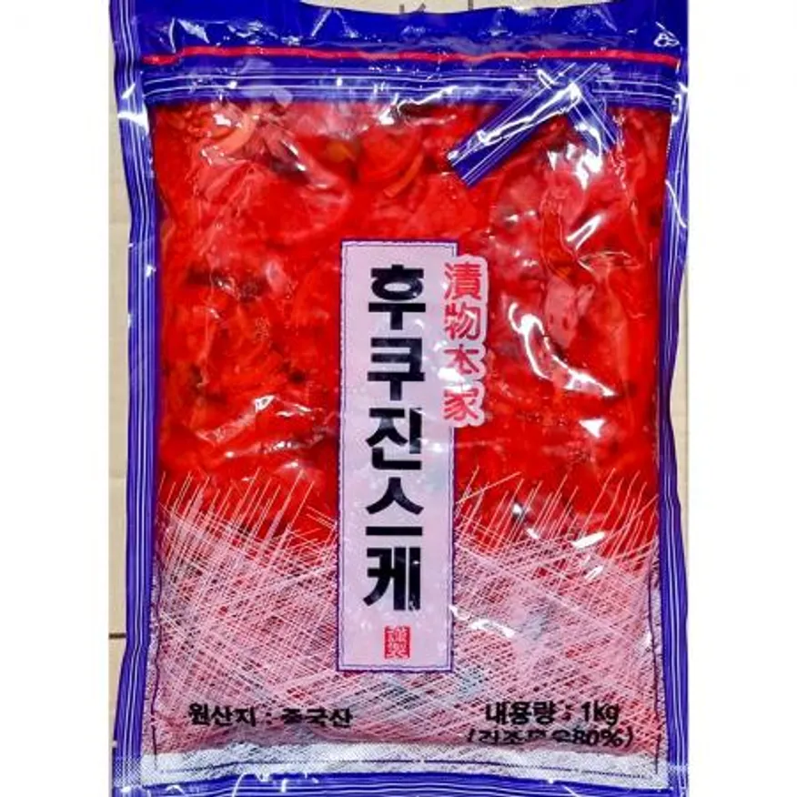 후쿠진스케(하나 초생강 복신지 1K) X10 카레 토핑 일식집 반찬 돈까스 전문점 식당 일본식 절임 업소용 대용량 이미지