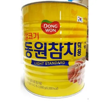 참치캔(스탠다드 동원 3k) 1개 식자재 업소용 대용량 참치캔 동원 통조림 사조 스페인