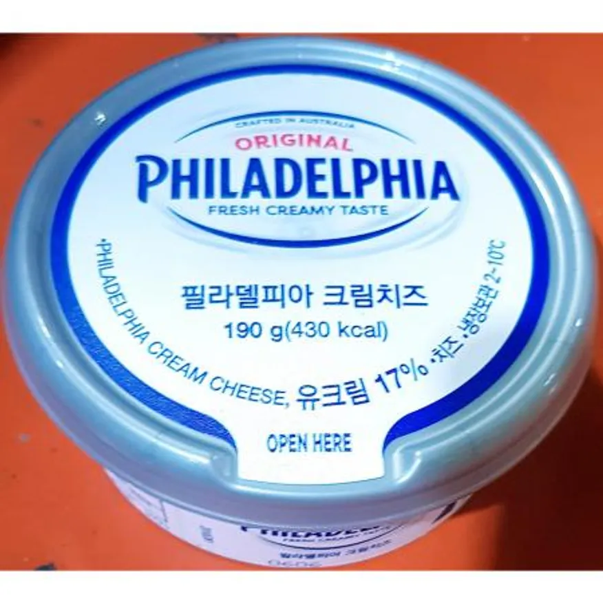 크림치즈(필라델피아 냉장 190g) X4 업소용 베이킹재료 카페 대용량 스프레드 제과재료 제빵재료 냉장크림치즈 이미지