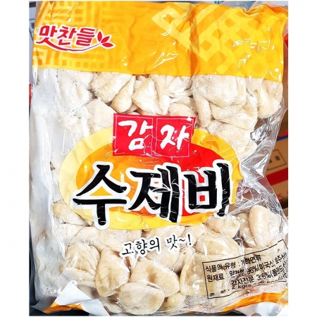 백미 감자수제비 2K 8개 식자재 업소용 대용량 백미 평화 성일청정 감자수제비 식자재 업소용 맛찬들 분식재료 미농 이미지