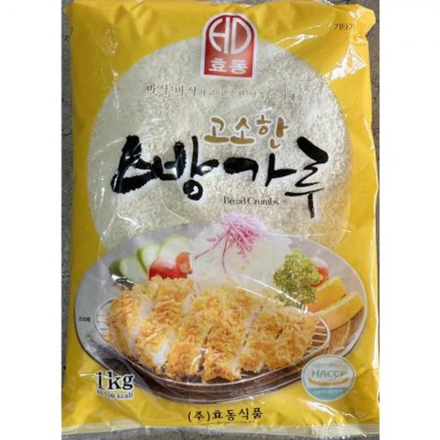 빵가루(건식 효동 1K) 건식빵가루 효동빵가루 업소용 식자재 튀김가루 튀김재료 돈까스재료 튀김옷 식당빵가루 이미지