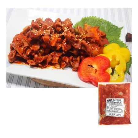 양념 근위볶음(400g) 간편식 술안주 반찬 야식 캠핑음식 닭근위볶음 닭똥집볶음 냉동안주 볶음요리