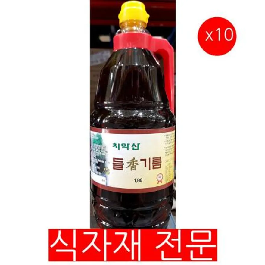 들향기름(치악산 1.8L)X10 들기름 향기름 업소용 식자재 대용량 조미유 식당용 나물무침 볶음요리 이미지