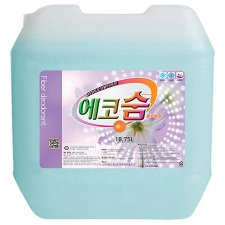 섬유탈취제 에코숨 18.75L 프로랄향 업소용탈취제 대용량탈취제 냄새제거제 식당탈취제 카페탈취제 숙박업소 플로랄향 옷냄새제거 이미지