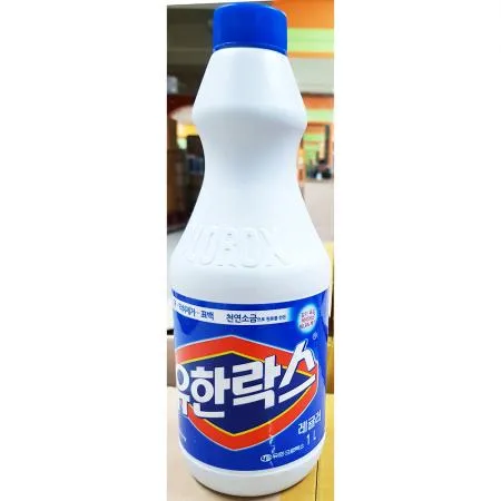 유한락스(레귤러 1L) 락스 표백제 살균제 살균소독제 청소용품 위생용품 주방청소 가정용락스 대용량