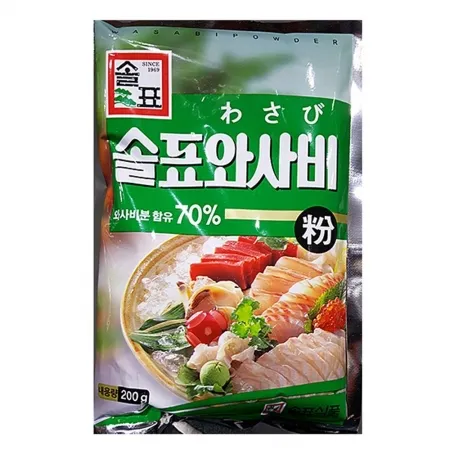 와사비(솔표 200g) 고추냉이 생와사비 와사비소스 초밥와사비 회와사비 업소용 식당 일식집 매운맛