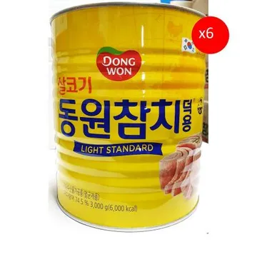 참치캔(스탠다드 동원 3k) 6개 식자재 업소용 대용량 참치캔 동원 통조림 사조 스페인