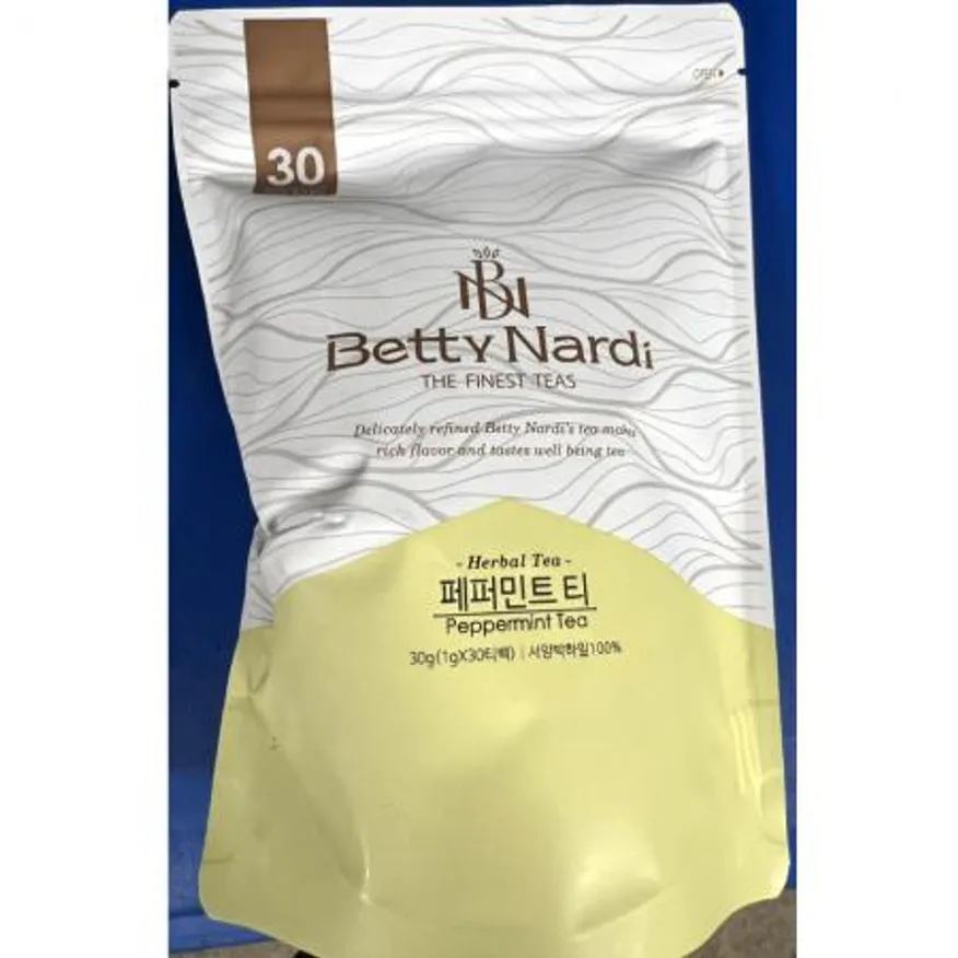 페퍼민트차(베티나르디 1g x30T 30g) 카페용 업소용 차류 음료재료 허브차 페퍼민트 허브티 티백 박하차 민트차 이미지
