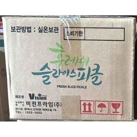 후레쉬슬라이스피클(참맛 일회용 80g 168개) 식자재 업소용 대용량 후레쉬 일미 제이쿱 일가 새찬 후레쉬슬라이스피클 천하일미 농우 달디단마켓 이미지