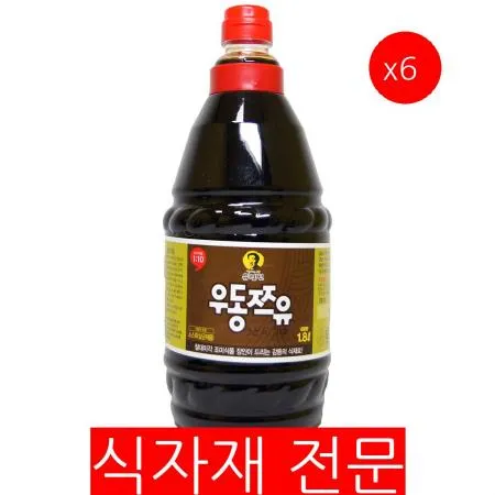 우동쯔유(유경빈 1.8L)X6 식자재 업소용 일본요리 면요리 간장소스 쯔유 우동국물 일본간장 다시마간장 국물용소스