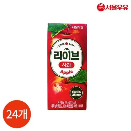 CL 서울우유 리이브 사과 190ml x 24개 이미지
