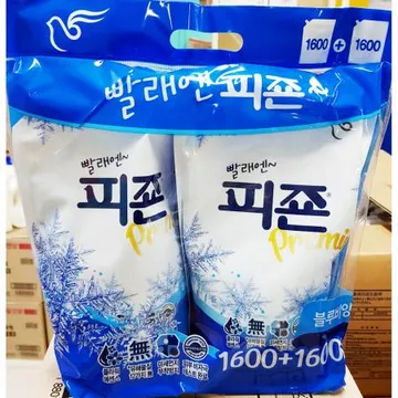 블루비앙카(피죤 1.6L+1.6L) 1개 식자재 업소용 대용량 블루비앙카 피죤 셀러허브 가루 핫트랙스 세제 퍼퓸 섬유
