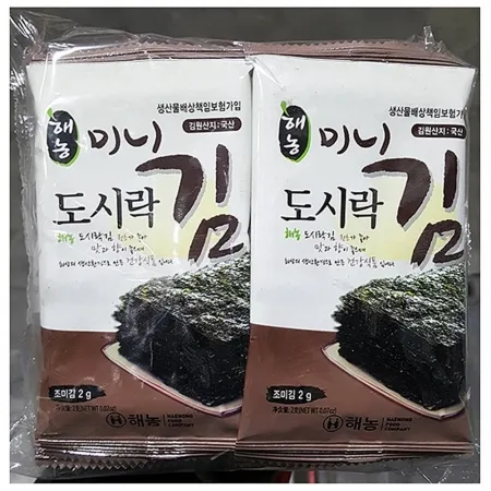 미니도시락김(해농10봉)X24 도시락김 조미김 식탁김 밥반찬 아기반찬 도시락반찬 캠핑음식 식자재 업소용김