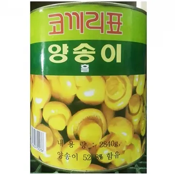 양송이(홀 명진 2.8K) 1개 식자재 업소용 대용량 화풍 양송이 명진 양송이캔 대용량 업소 대화엠피 중찬명가 진양죽순