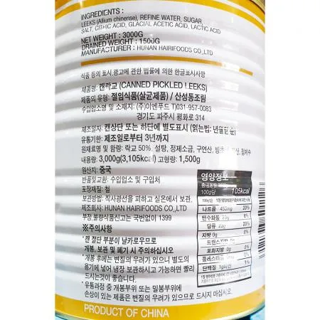 락교SS 이엔 3k 6개 식자재 업소용 대용량 삼도 코우인터내셔널 락교 일식집 이엔 쿡샵 신슈 해울 통조림 이미지