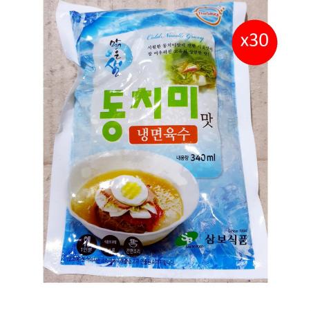 삼보식품 냉면육수(동치미 340g) 30개 식자재 업소용 대용량 금성 냉면육수 엄지 삼보 화 못난이 강동퓨어막국수 면사랑 하우촌 이미지