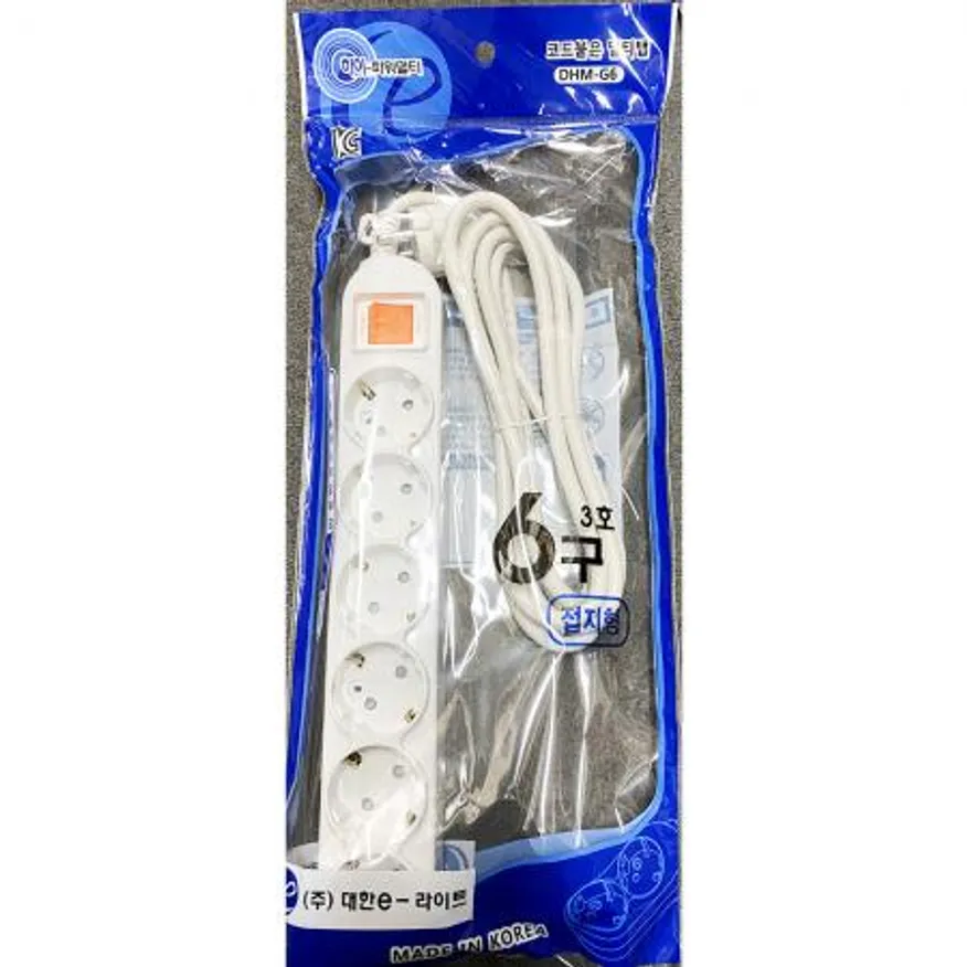 멀티탭(대한 6구 3호 접지형) 이미지
