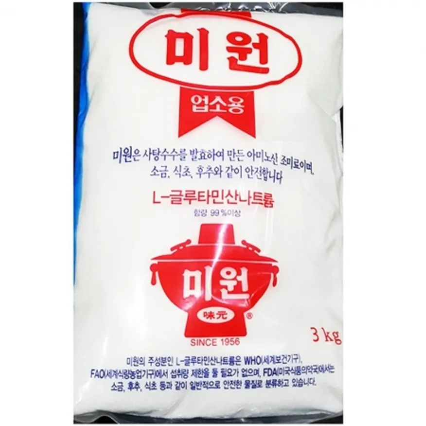 업소용 미원(대상 3K) 한식당 중식당 요리재료 식자재 업소용조미료 msg 조미료 이미지
