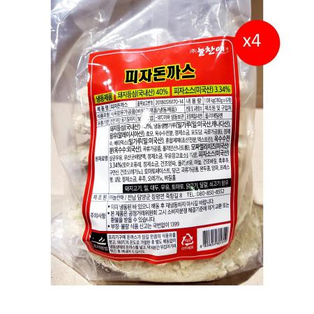 늘찬애 피자돈까스(180g x6개 1.08K) X4 식자재 업소용 대용량 돈까스 아미고 치킨까스 영빈 순살 피자돈까스 늘찬애 식자재 명가 이미지