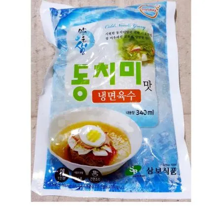 삼보식품 냉면육수(동치미 340g) 1개 식자재 업소용 대용량 금성 냉면육수 엄지 삼보 화 못난이 강동퓨어막국수 면사랑 하우촌 이미지