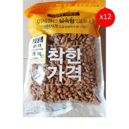커피땅콩(맛깔지기 1k) X12 땅콩 커피맛땅콩 업소용 대용량 식자재 간식 맥주안주 호프집안주