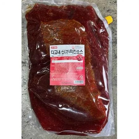 치킨소스(다고내푸드 매운맛 5K) 1개 식자재 업소용 대용량 청우식품 오뚜기 페리카나 저칼로리 소스 분이네 네슬레 아이엠 이금기 이미지