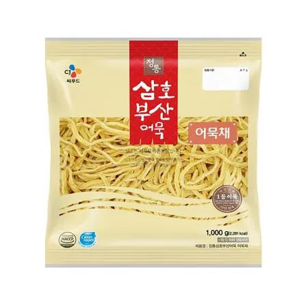 정통삼호부산어묵어묵채 1kg/냉동 1개 식자재 업소용 대용량 제일제당 선물세트 특별한선택 설 명절