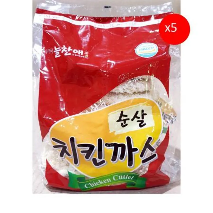 치킨까스(늘찬 150g x10개 1.5K) X5 냉동식품 단체급식 업소용 식자재마트 냉동치킨까스 즉석식품 튀김 간편식 아이반찬 이미지