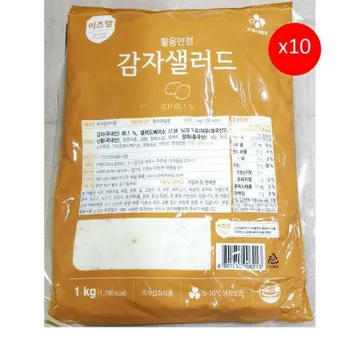 감자샐러드(이츠웰 리뉴얼 1k) 10개 식자재 업소용 대용량 이츠웰 단호박 식자재 고구마 유럽 간편한 의령농산 알뜰 냉동