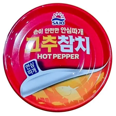 참치캔(사조안심따개 고추 85g) 고추참치 업소용 식자재 대용량 통조림 비상식량 사조참치 안심따개참치 밥반찬