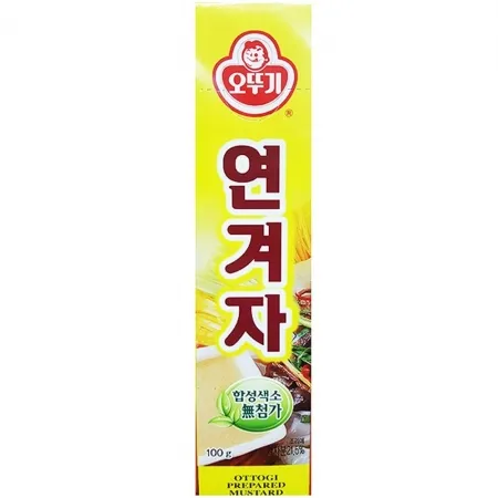 튜브 연겨자(튜브 오뚜기 100g)X4 튜브연겨자 겨자 튜브형겨자 냉면재료 쌈재료 조미료 업소용 식당 급식