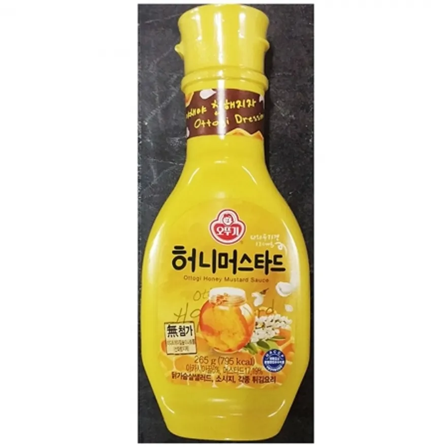 허니머스타드소스(오뚜기 265g) 머스타드소스 치킨소스 샐러드드레싱 드레싱 업소용 치킨집소스 튀김소스 샌드위치소스 소스 이미지