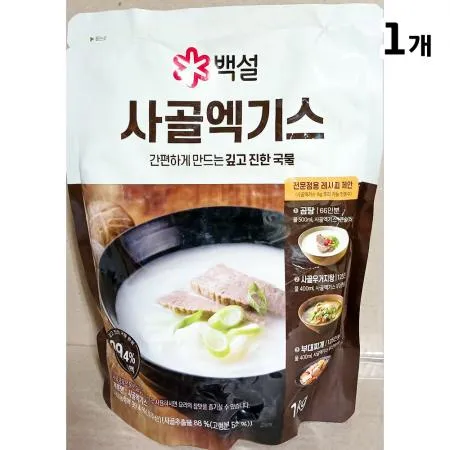 사골엑기스(백설 1k) 사골육수 사골농축액 백설사골 업소용육수 식당재료 국물요리 곰탕육수 대용량육수 식자재
