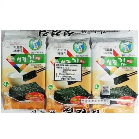 3단식탁김(성경 12g)X24 식자재 업소용 대용량 식당용 급식용 식탁김 김 조미김 마른반찬 도시락김