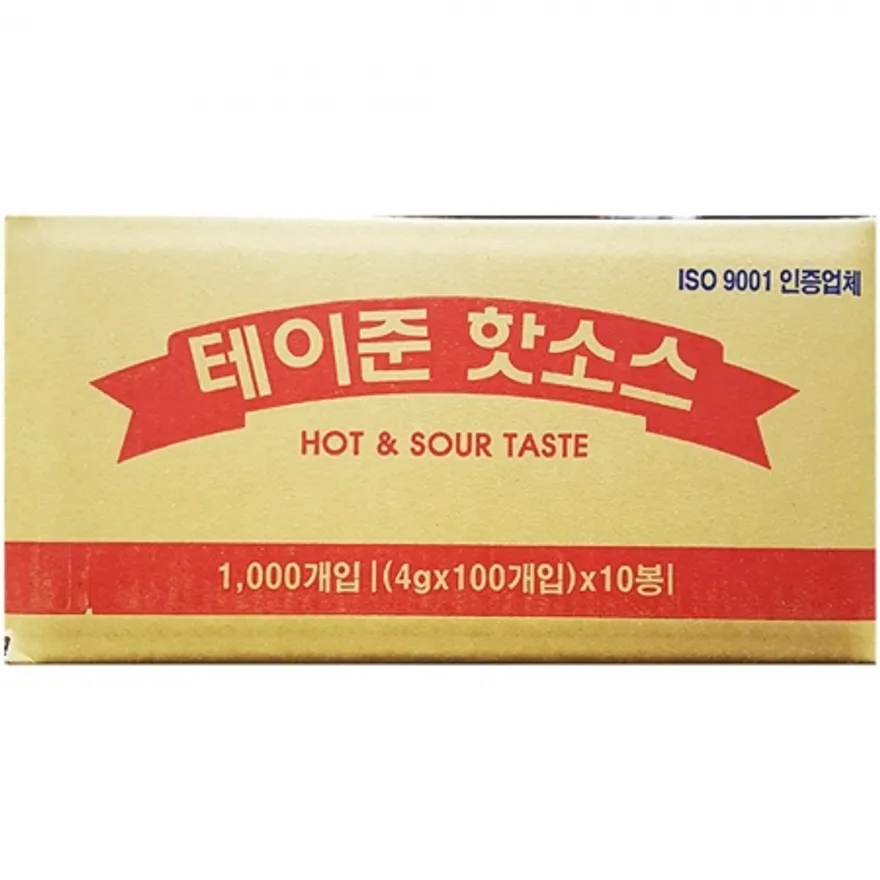 일회용 테이준핫소스(태원)X1000 식자재 업소용 배달음식 패스트푸드 간편소스 핫소스 테이준 소스 매운소스 이미지