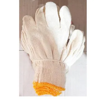 면장갑(노란색띠 10입) 1개 식자재 업소용 대용량 면장갑 장갑 세원 동원 고급 흰색 크렌