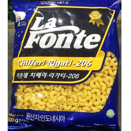 라폰데 마카로니 500g 5개 식자재 업소용 대용량 라리 디벨라 오뚜기 버락 호주 일본 라폰데 트레이더조 곰표 이미지